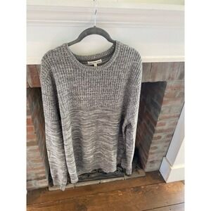 Calvin Klein Jeans Men's Gray Knit Two Tone Crew Neck Wool Blend Sweater XL